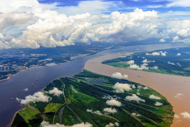 Reise zum Zusammenfluss des Rio Amazonas